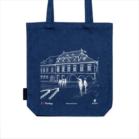 Traistă suvenir din bumbac reciclat | Ilustrație arhitectură | Catedrala Ortodoxă Brașov [0]