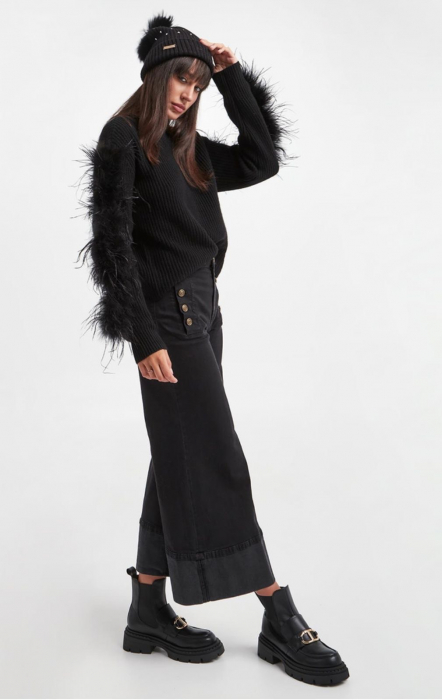 Pulover Feather Glam - Negru [2]