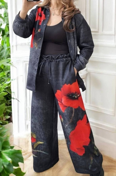 Set Poppy Flowers - Negru [1]