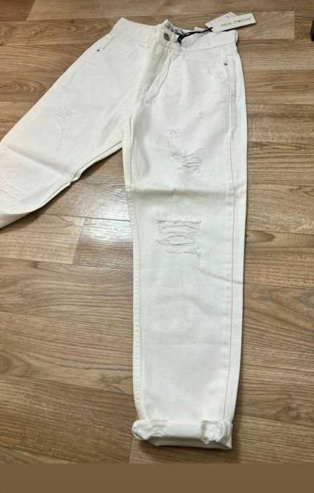 Blugi albi MOM fit - Demmis [4]