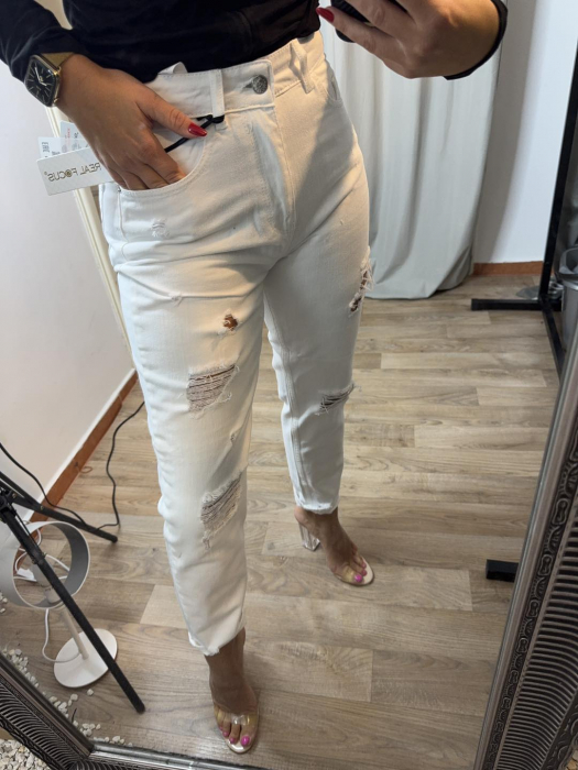 Blugi albi MOM fit - Demmis [2]