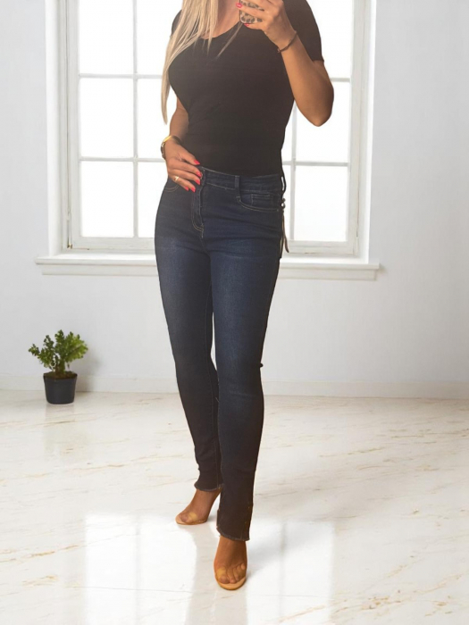 Blugi - Elastici Skinny Albastru [3]