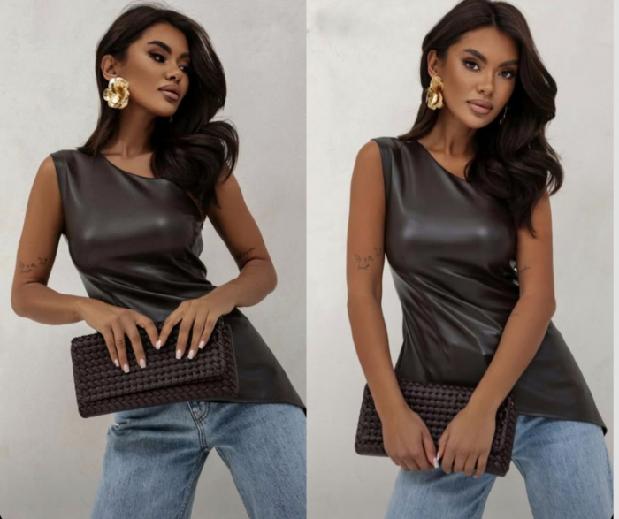 Bluza neagra asimetrica - Genny [5]