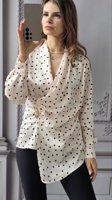 Bluză Satin Polka Twist [2]