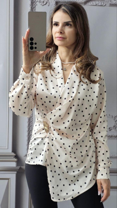 Bluză Satin Polka Twist [3]
