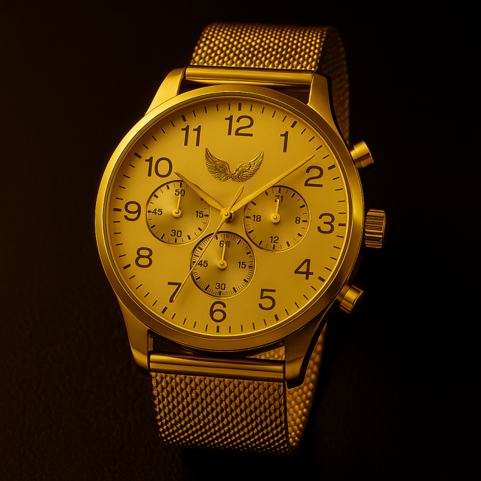 Ceas Barbatesc Premium - Gold Mesh Edition [1]