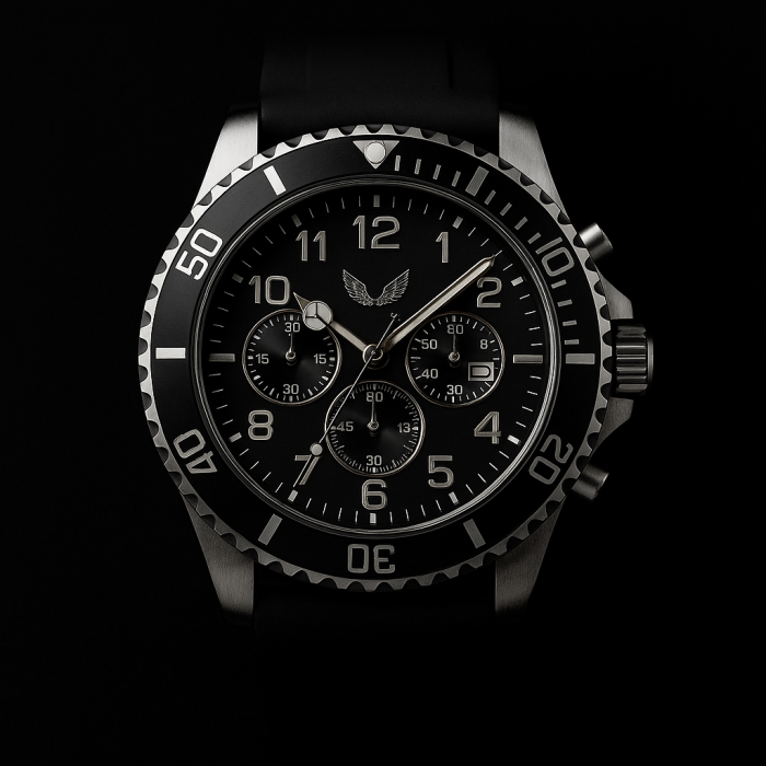 Ceas Barbatesc Premium - Silver & Black Sport Edition [1]