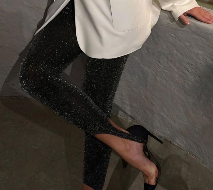 Colanti cu calcai accesorizati - Leggings Dark Night Sparkle [4]