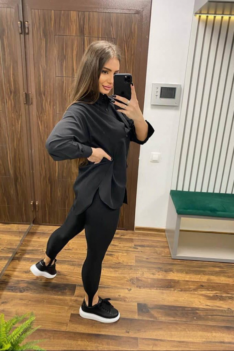 Colanți lycra cu călcâi - Negru [4]