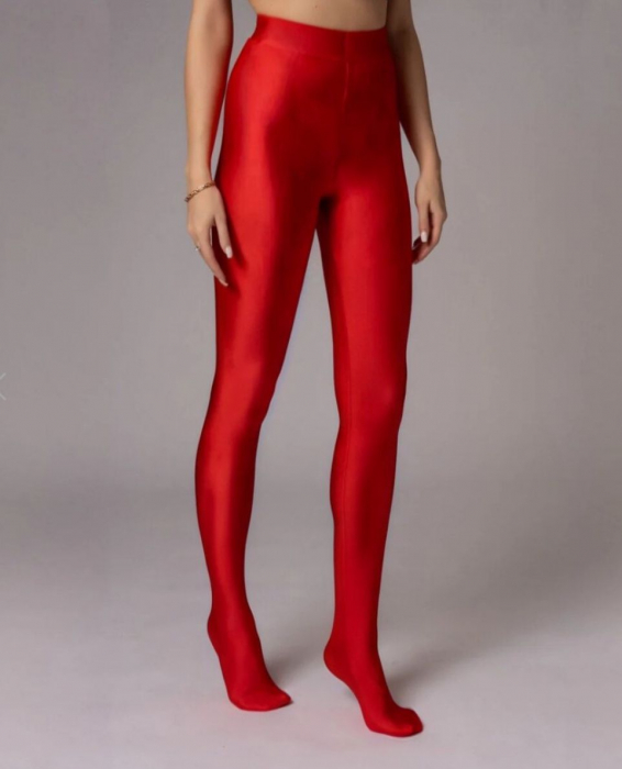 Colanti tip dres Lycra  - Rosu [2]