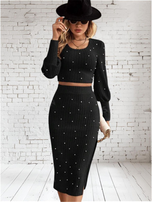 Compleu - Elegant Pearl Knit Set [1]