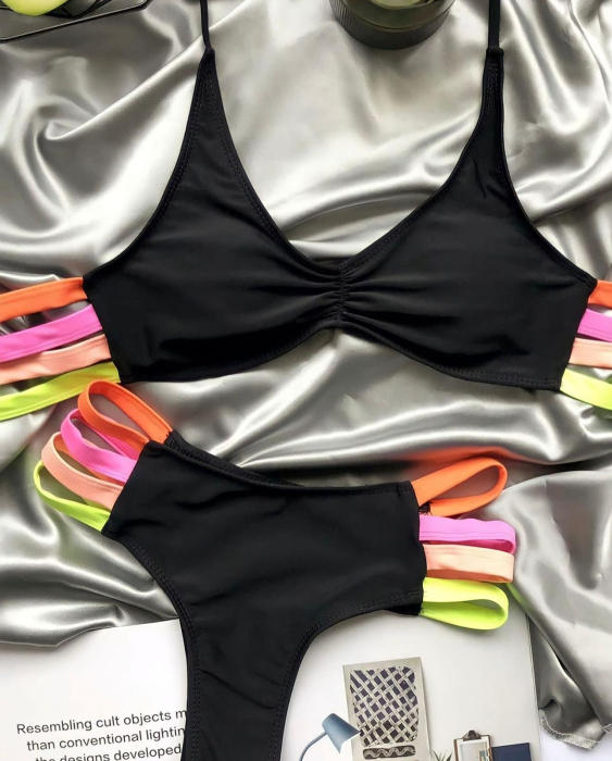 Costum de baie cu bretele - NEON MULTICOLOR [2]