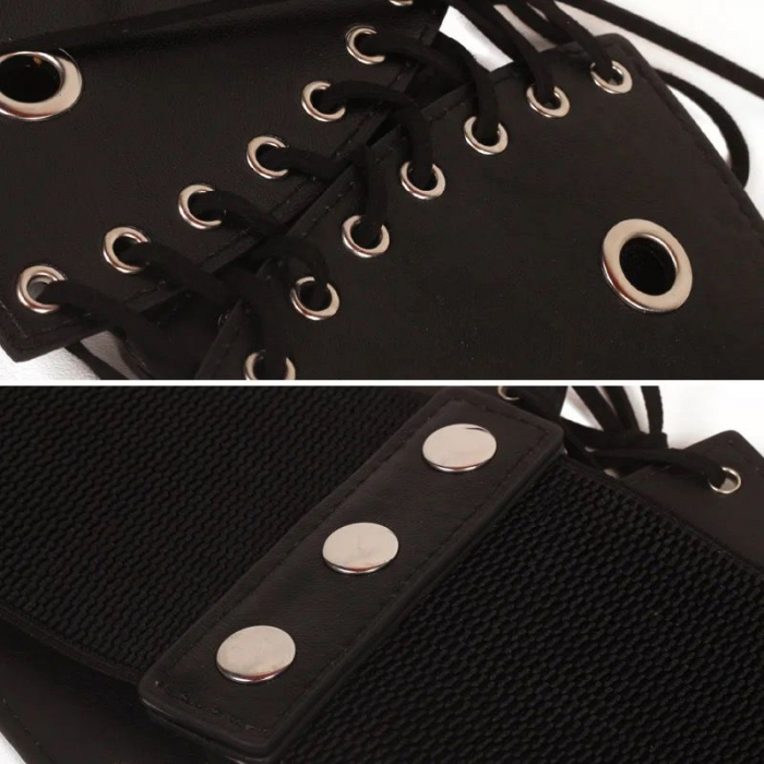 Curea neagra piele tip corset [2]