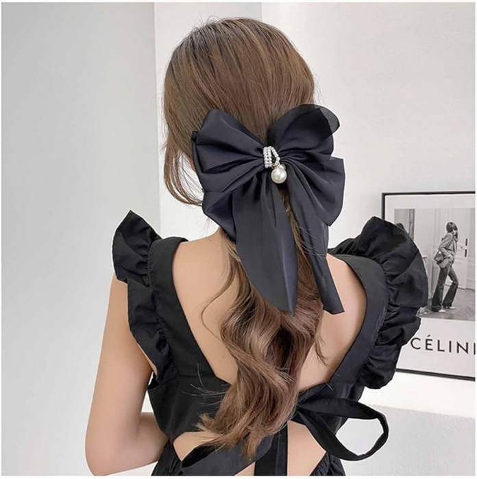 Funda par cu perle - Negru [4]