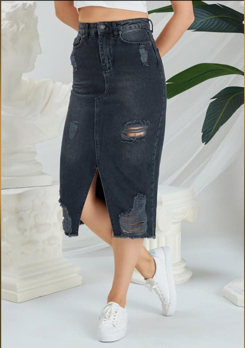 Fusta Jeans Black [2]