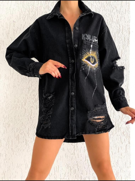 Geaca Jeans Eye - Black [2]