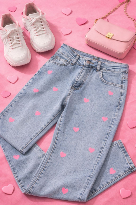Jeans Love Touch Pink Hearts [2]