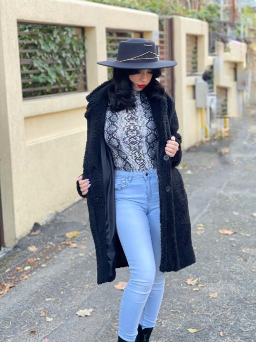 Palton Moniq Negru [3]