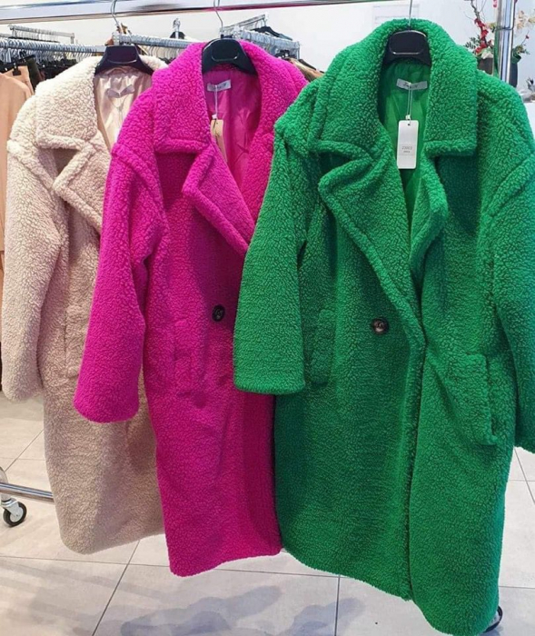 Palton pufos Minna - Roz Fuchsia [5]