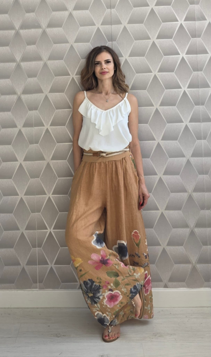 Pantaloni Casual din IN Primavera - Caramiziu [2]