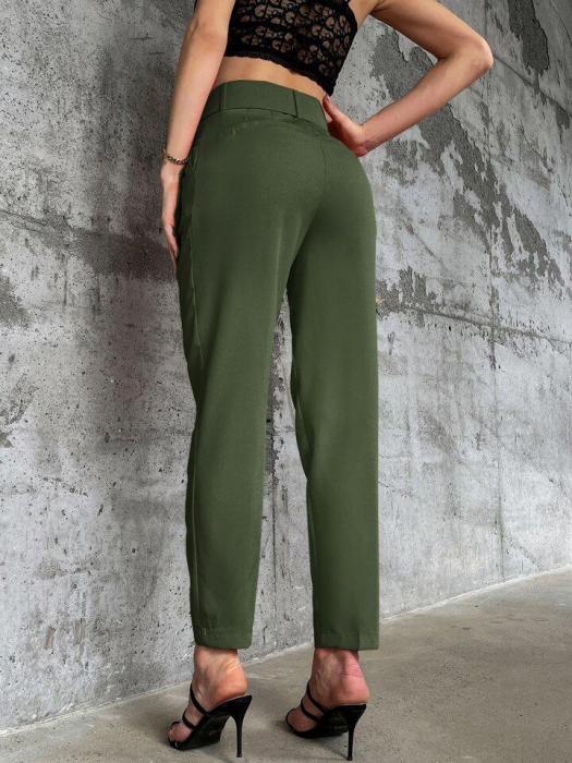 Pantaloni Office + Curea CADOU - Kaki [5]