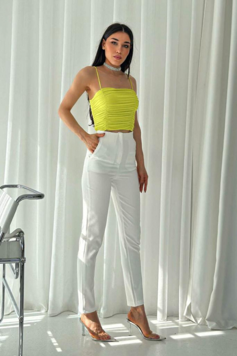 Pantaloni Office Karol - Alb [4]