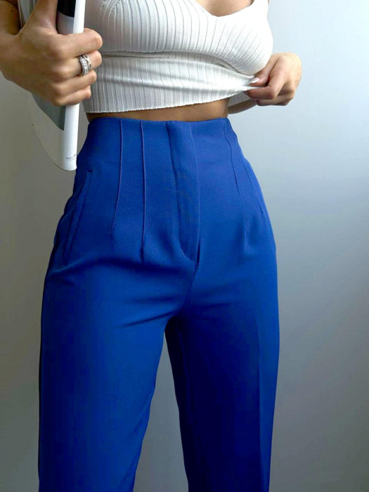 Pantaloni Office Karol - Albastru Royal [7]