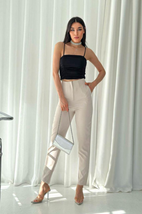 Pantaloni Office Karol - Crem [4]