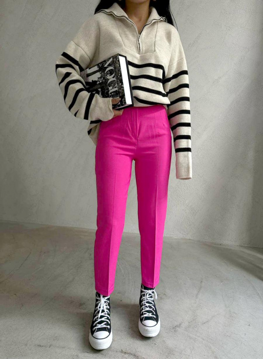Pantaloni Office Karol - Roz Fuchsia [8]