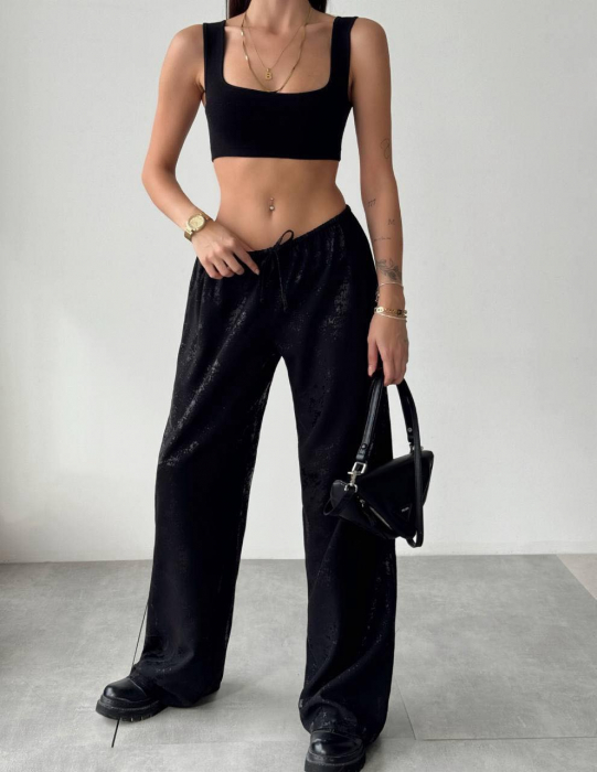 Pantaloni Oversize Mirrow  - Black - brown [2]