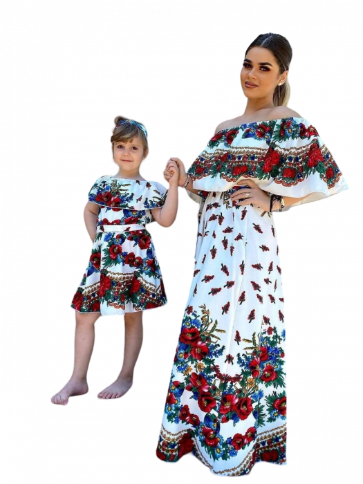 Rochie Alba Florala - MAMA [2]