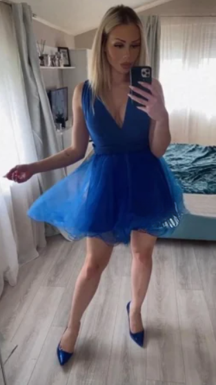 Rochie Baby Doll - Albastru Royal [1]