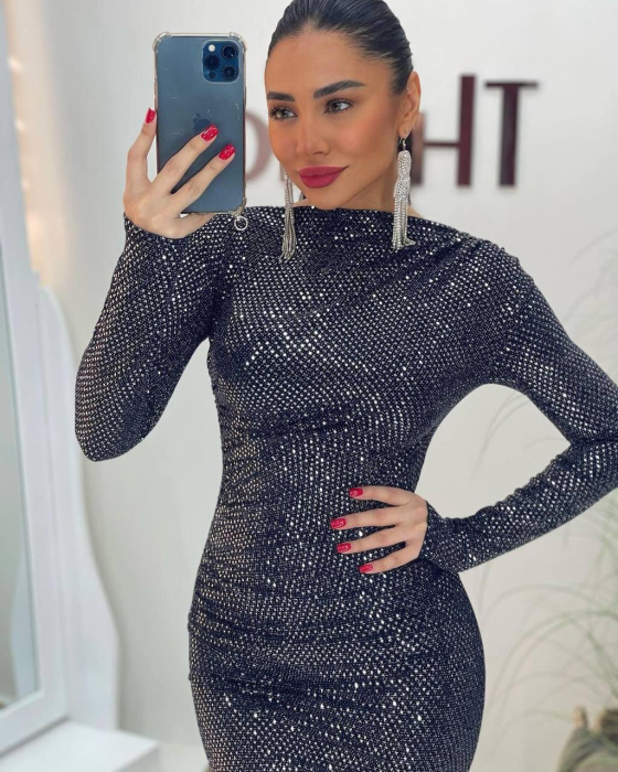 Rochie Black Diamond Mesh - Negru [2]