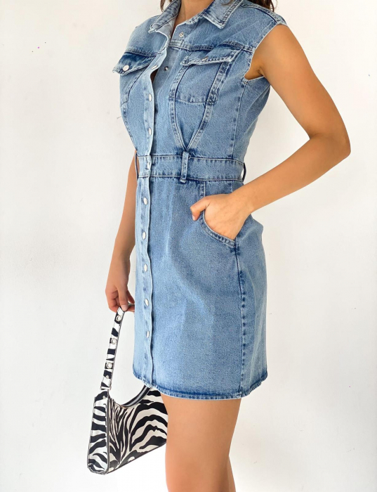Rochie Emin Jeans Albastru 2 [4]