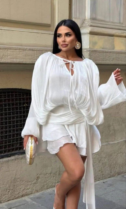 Rochie Mini Satinata - Cholocate Mist [1]