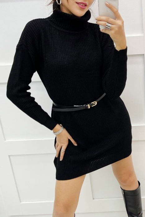 Rochie-pulover negru MELISSA [2]