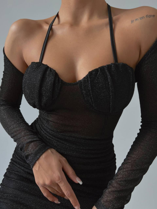 Rochie neagra scurta - Black Eclipse [2]