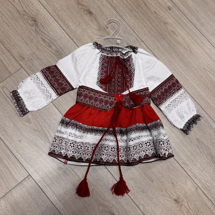 Compleu traditional cu brau si broderie fetita [2]