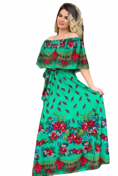 Rochie Traditionala Verde [2]