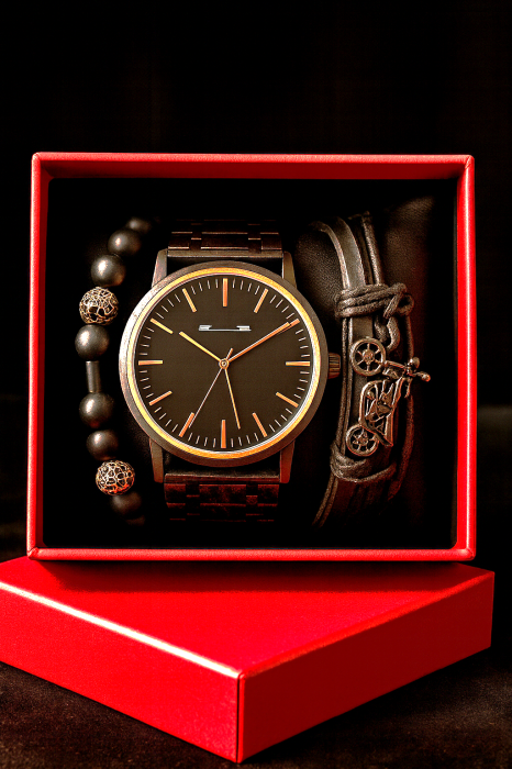 Set Ceas + Bratari barbatesti - Black Rebel Set [1]