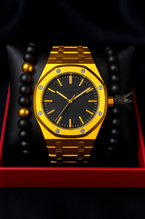 Set Ceas + Bratari barbatesti -  Royal Steel Duo [1]