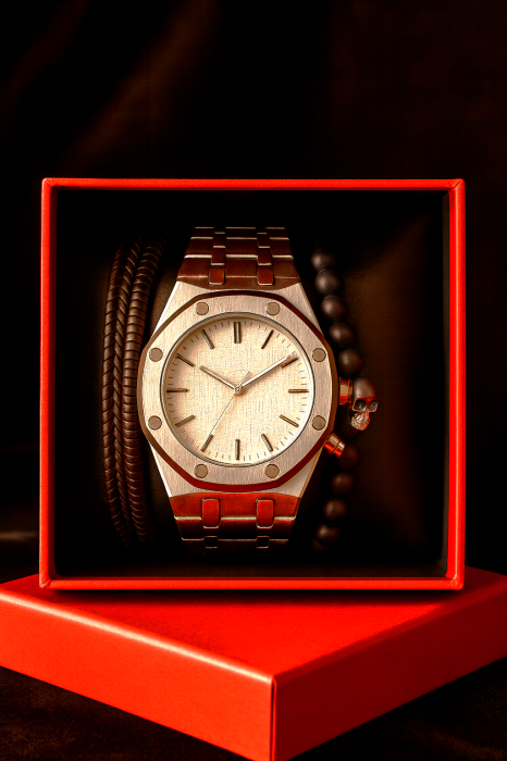 Set Ceas + Bratari barbatesti - Silver Titan Set [1]