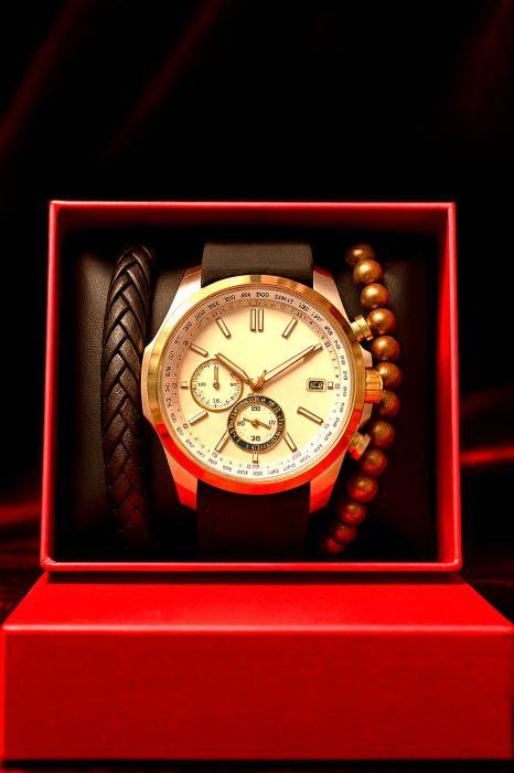 Set Ceas + Bratari barbatesti White Monarch Set [1]