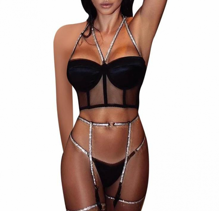 Set Lenjerie Seraphine - Negru [1]
