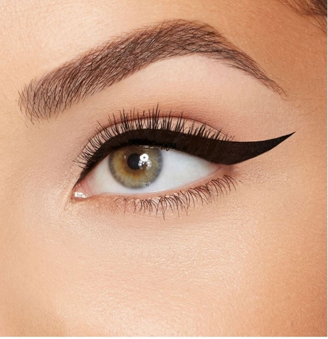 Tus pentru Ochi Tip Carioca cu Stampila, USHAS Waterproof Eyeliner, Negru Intens [4]