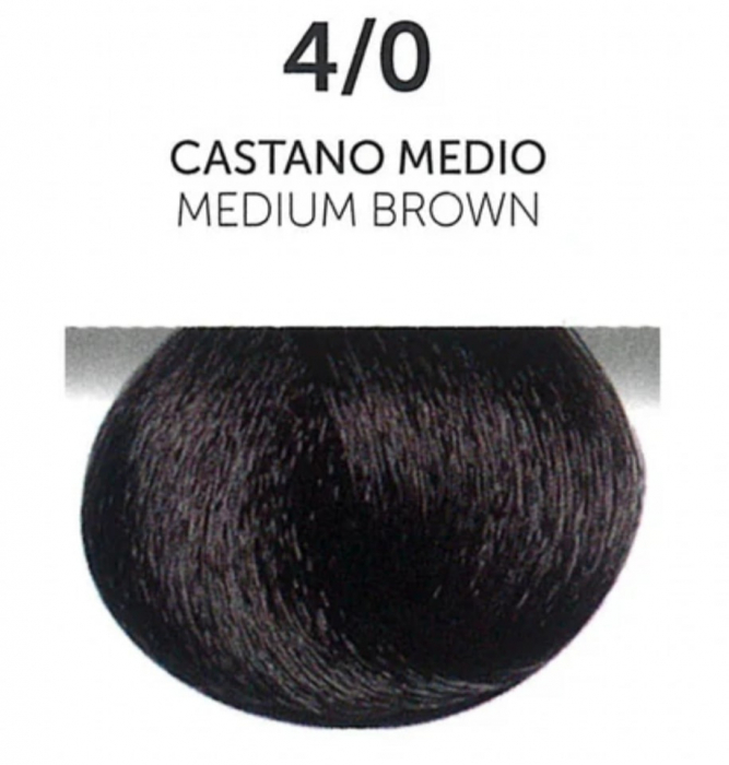 Vopsea permanenta - ITALIA Professional Hair Coloring Cream 100 ml - MEDIUM BROWN 4/0 [2]