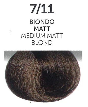 Vopsea permanenta - ITALIA Professional Hair Coloring Cream 100 ml MEDIUM MATT BLOND 7/11 [2]