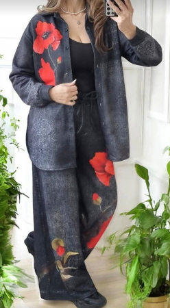 Set Poppy Flowers - Negru [1]