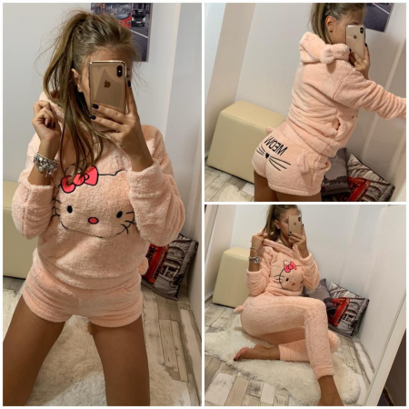 Pijamale si halate de baie - SET Cocolino KITTY ROZ DESCHIS