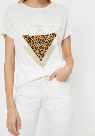 LICHIDĂRI DE STOC - OUTLET - Tricou Wild Geometry - Alb